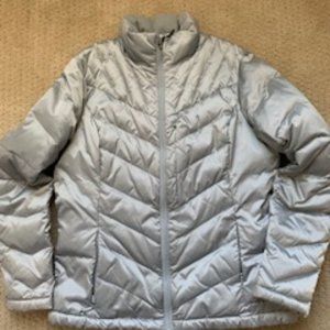 Woman's Gray Eddie Bauer Goose Down Coat (large)